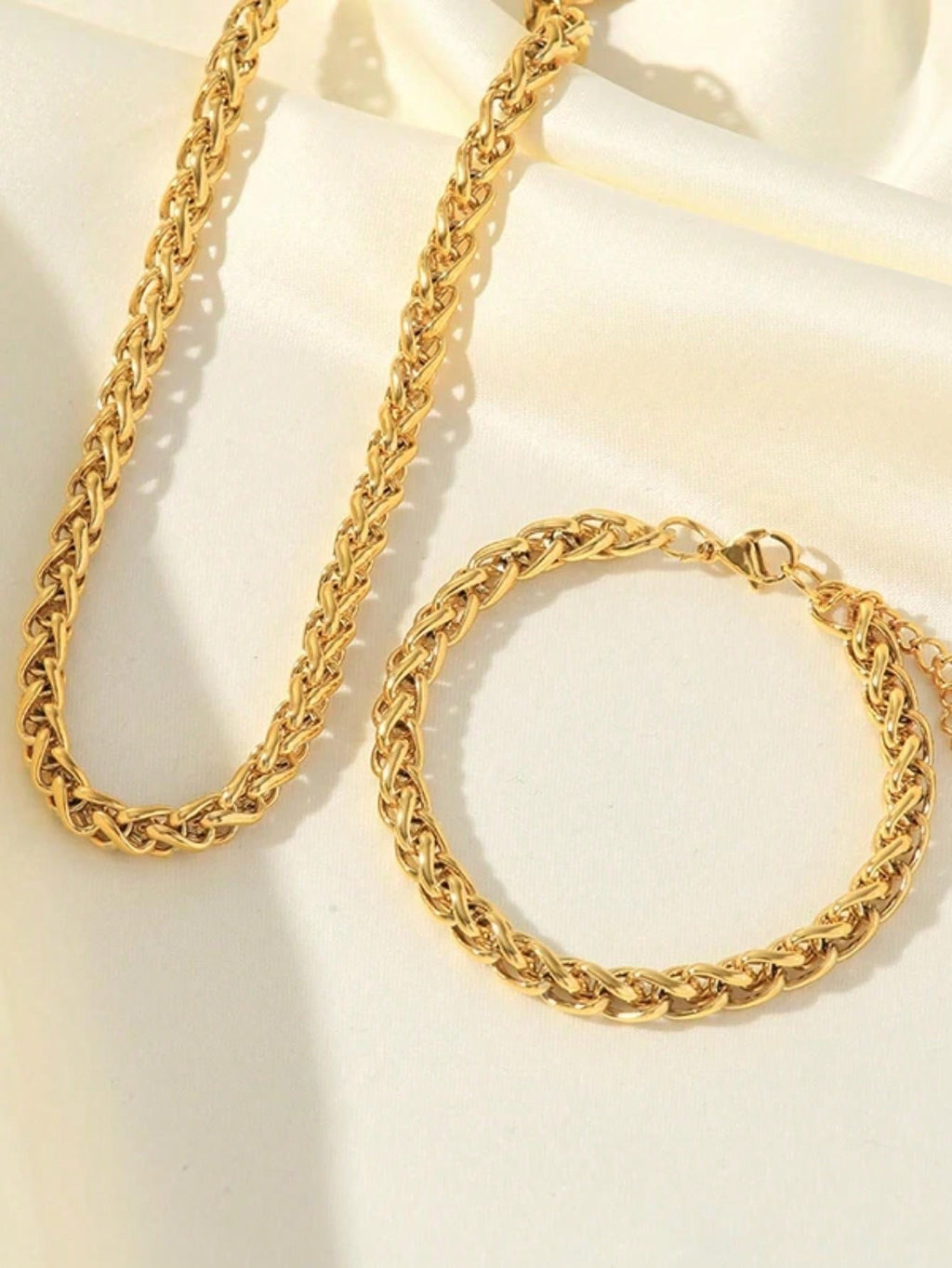 Golden Royale Chain Set – 18K Gold Plated Stainless Steel