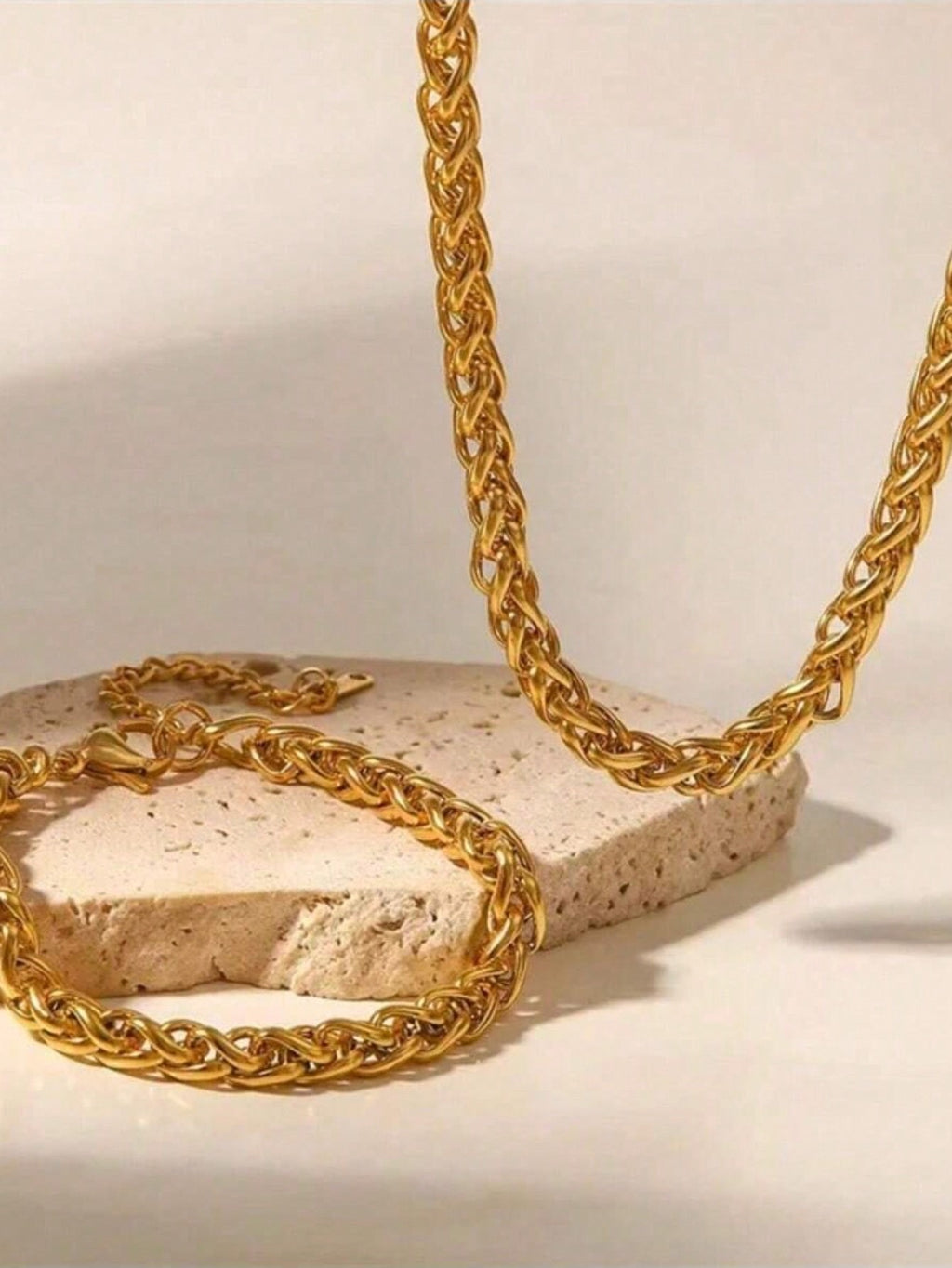 Golden Royale Chain Set – 18K Gold Plated Stainless Steel