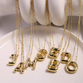 Personalized Initial Letter Necklace – 18K Gold PVD Plated 316L Stainless Steel
