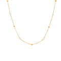 Freshwater Pearl Beaded Necklace – 18K Gold PVD Plated 316L Stainless Steel