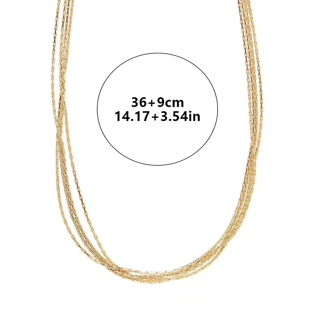 Layered Cable Chain Necklace – 18K Gold PVD Plated 316L Stainless Steel
