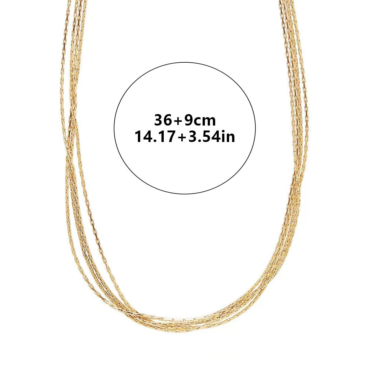 Layered Cable Chain Necklace – 18K Gold PVD Plated 316L Stainless Steel