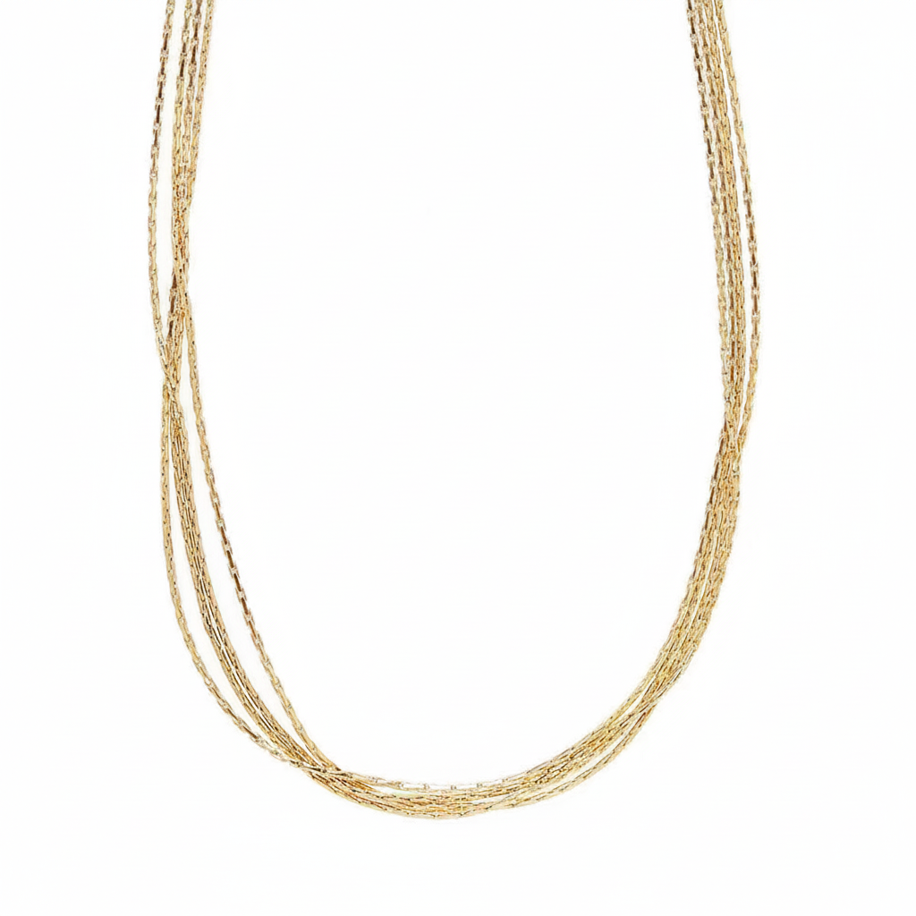 Layered Cable Chain Necklace – 18K Gold PVD Plated 316L Stainless Steel