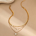 Pearl Luxe Layered Necklace – 18K Gold Plated Stainless Steel