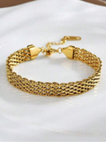 Luxe Weave Bracelet – 18K Gold Plated Stainless Steel Bracelet