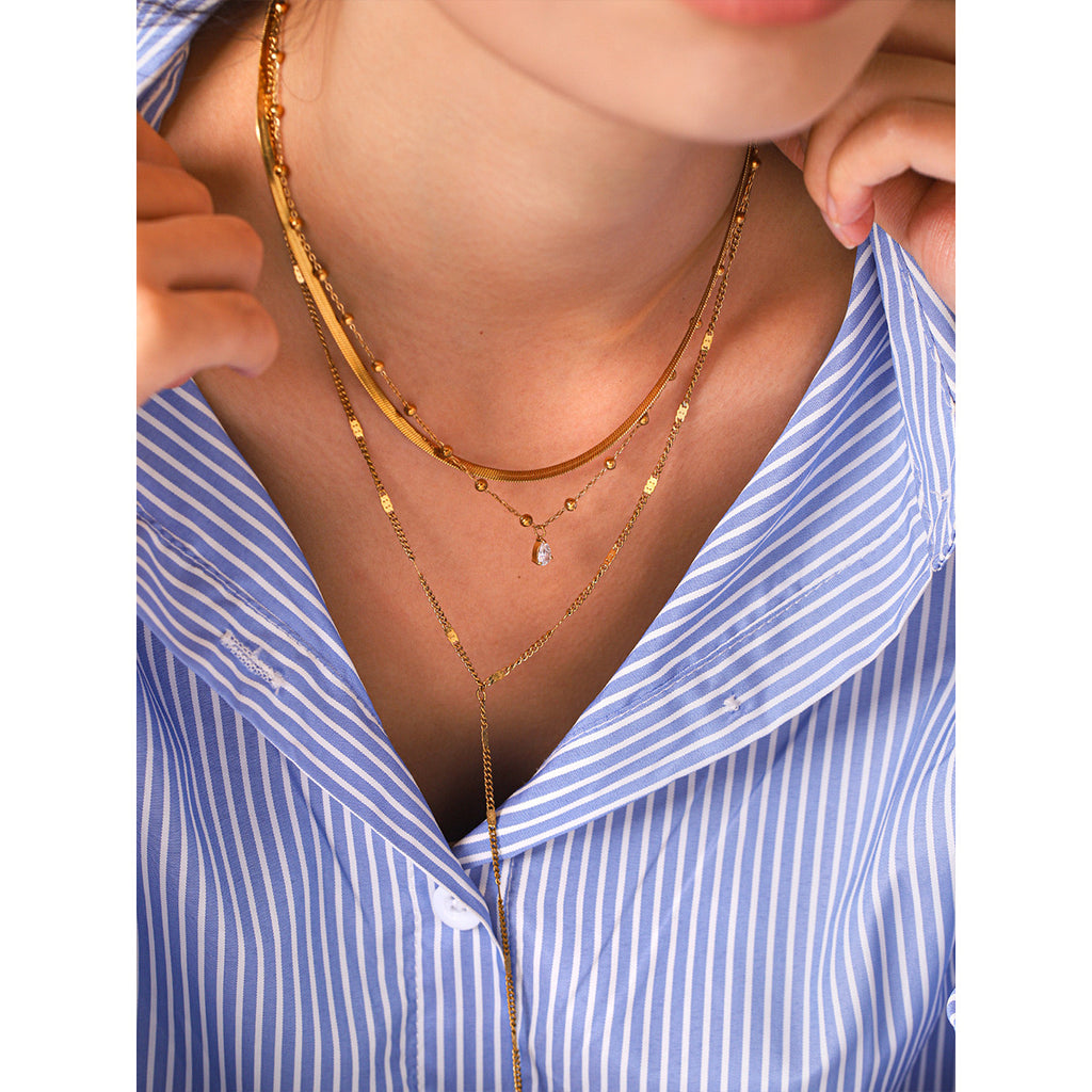 Celestial Layered Necklace – 18K Gold Plated Stainless Steel Necklace