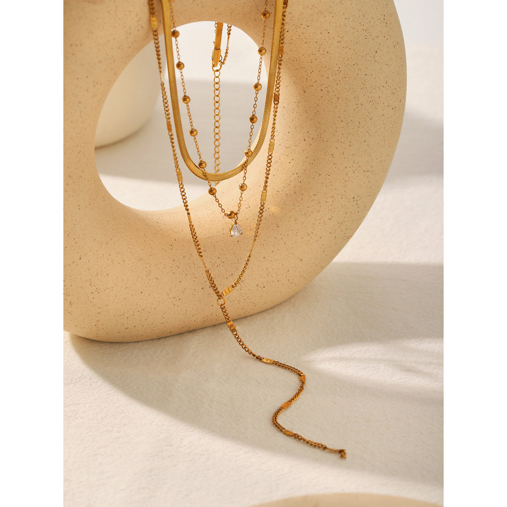 Celestial Layered Necklace – 18K Gold Plated Stainless Steel Necklace